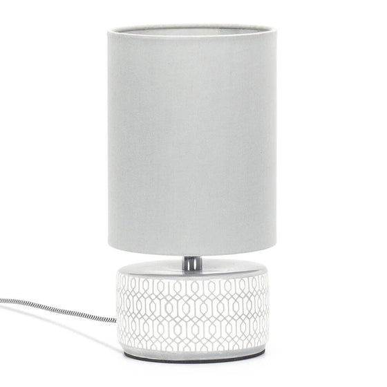 STYLA - Grey & White Ceramic Table Lamp Base Light