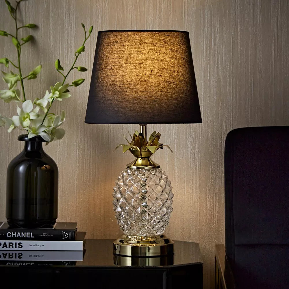 PINEAPPA - Glass Pineapple Touch Table Lamp