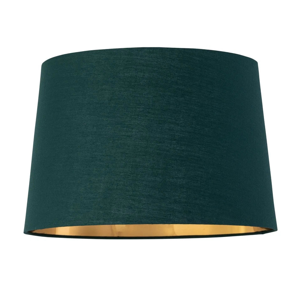 CHROMAS - Chrome Table Lamp Bedside Lights Green & Gold Shade